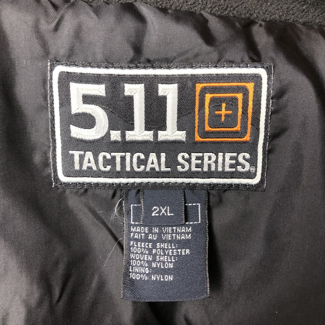 5.11 TACTICAL SERIES Nylon x Fleece Jacket, Men's XXL polyester black type Vintage Second Hand
