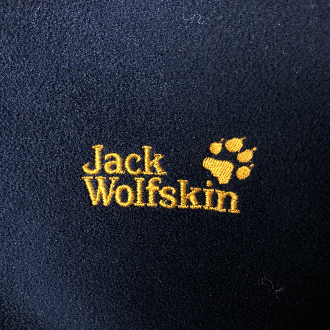 2000'S Jack Wolfskin Wind Stopper Fleece Jacket, Men's Size L polyester navy blue type Vintage Second Hand