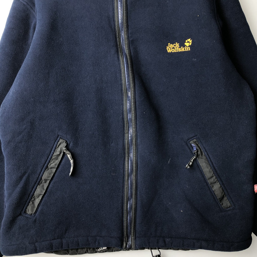 2000'S Jack Wolfskin Wind Stopper Fleece Jacket, Men's Size L polyester navy blue type Vintage Second Hand