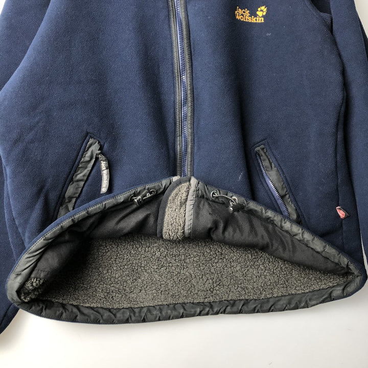 2000'S Jack Wolfskin Wind Stopper Fleece Jacket, Men's Size L polyester navy blue type Vintage Second Hand