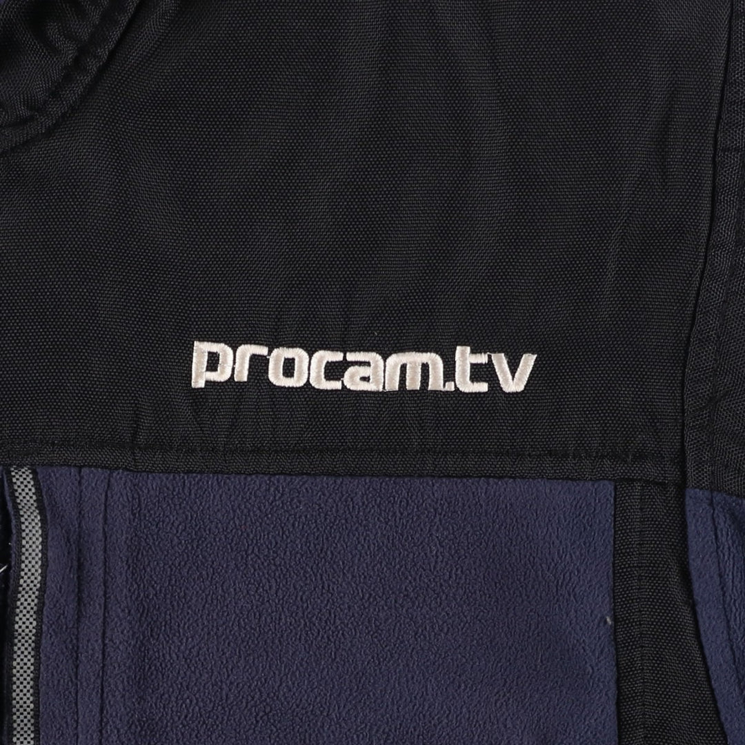 Dickies Eisenhower Fleece Jacket, Men's Size Medium polyester navy blue type Vintage Second Hand