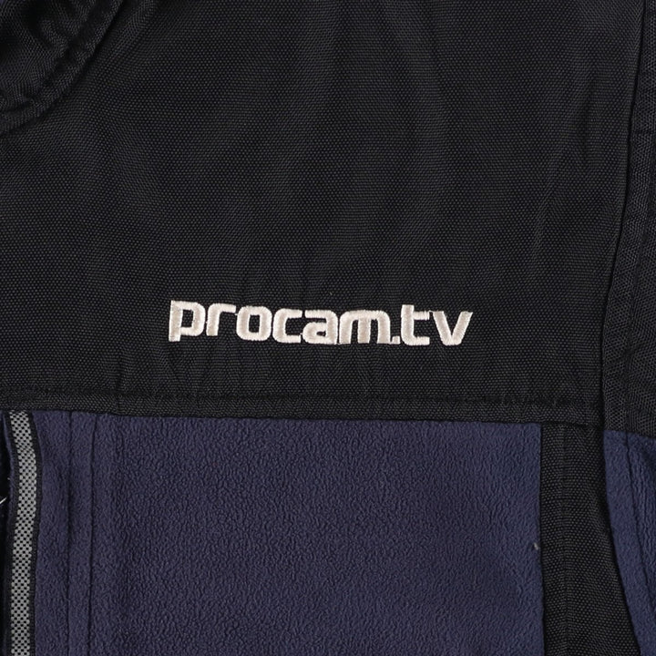 Dickies Eisenhower Fleece Jacket, Men's Size Medium polyester navy blue type Vintage Second Hand