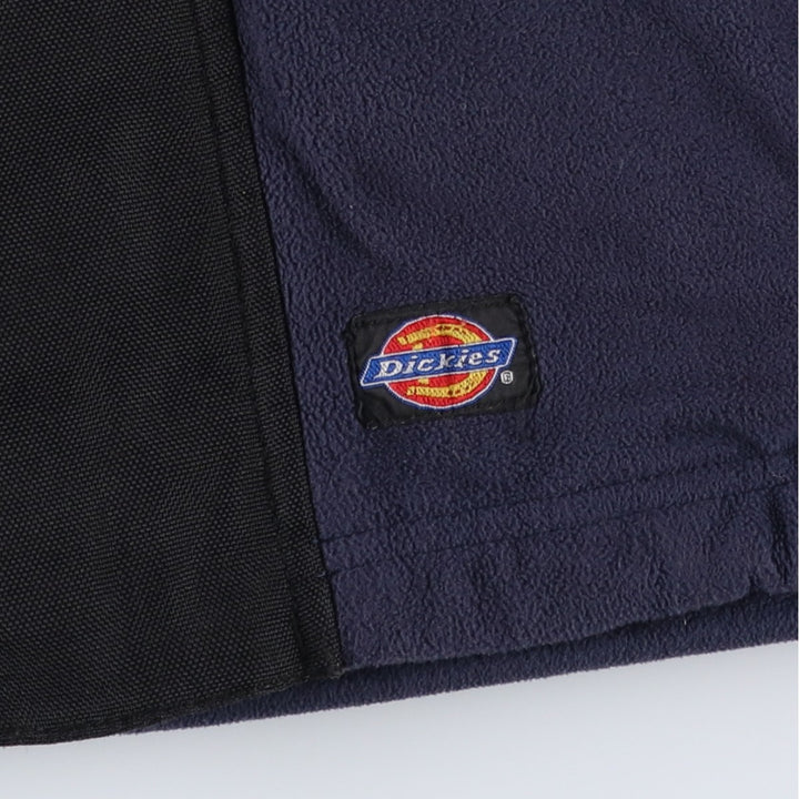 Dickies Eisenhower Fleece Jacket, Men's Size Medium polyester navy blue type Vintage Second Hand
