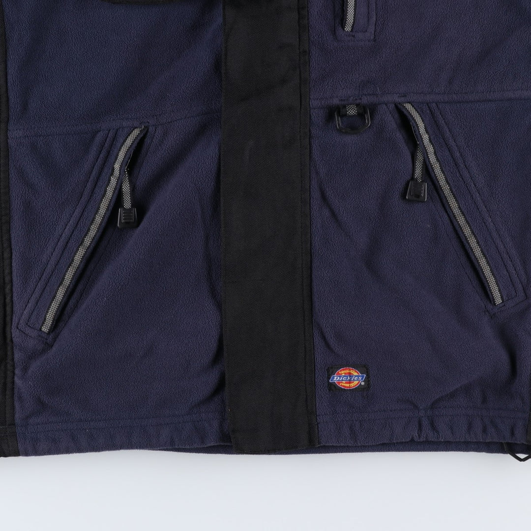 Dickies Eisenhower Fleece Jacket, Men's Size Medium polyester navy blue type Vintage Second Hand