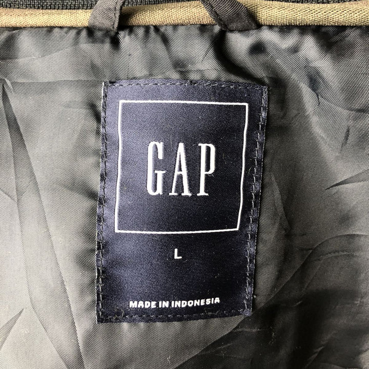 GAP Nylon and Fleece Jacket, Men's Size L polyester dark green Vintage Second Hand
