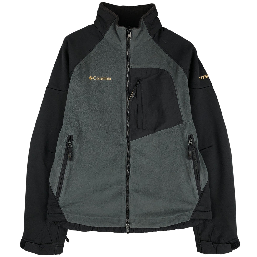 Columbia Titanium Fleece Jacket, Men's Size M polyester black type Vintage Second Hand