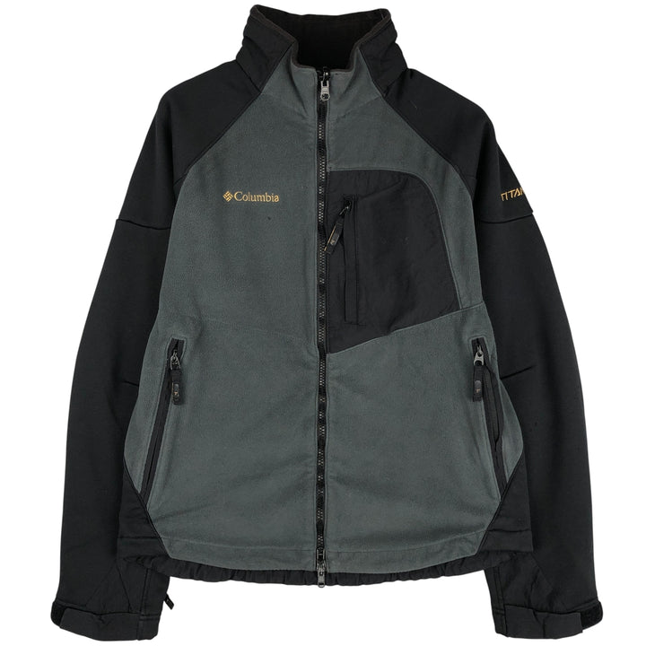 Columbia Titanium Fleece Jacket, Men's Size M polyester black type Vintage Second Hand