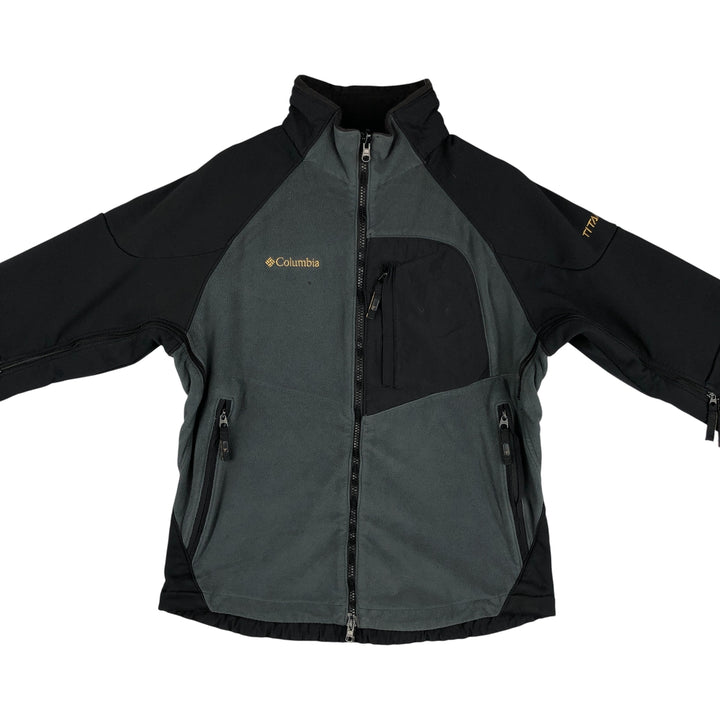Columbia Titanium Fleece Jacket, Men's Size M polyester black type Vintage Second Hand