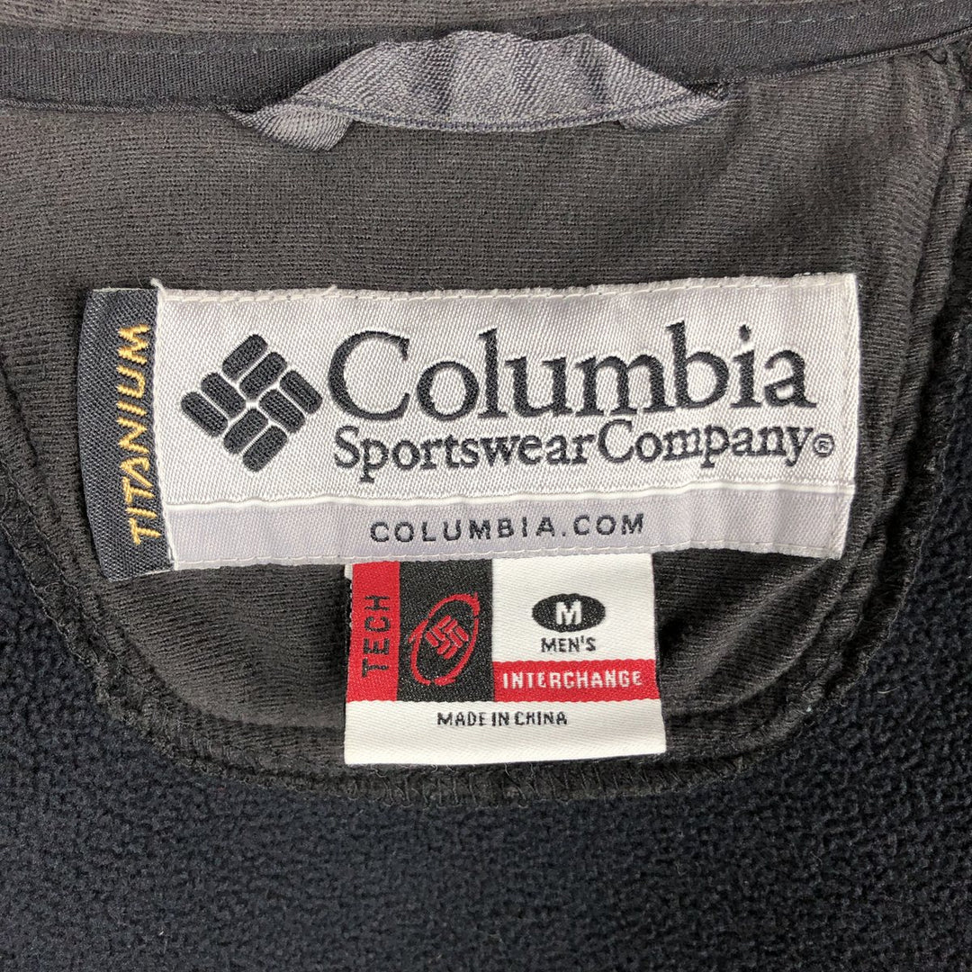 Columbia Titanium Fleece Jacket, Men's Size M polyester black type Vintage Second Hand