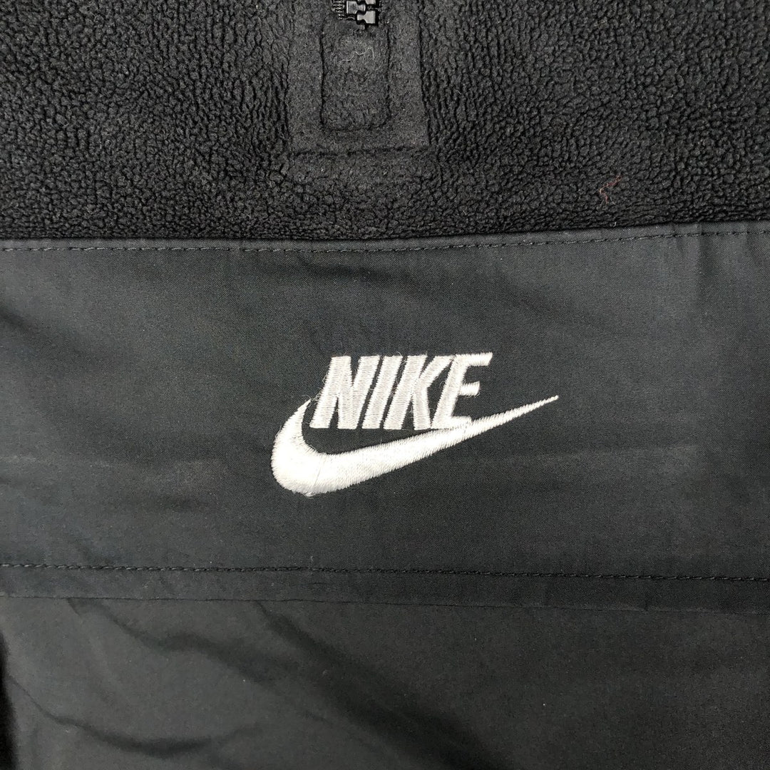 Nike Half-Zip Fleece Pullover, Men's Size L polyester black type Vintage Second Hand