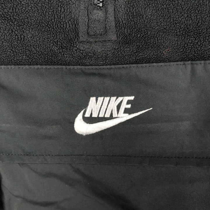 Nike Half-Zip Fleece Pullover, Men's Size L polyester black type Vintage Second Hand