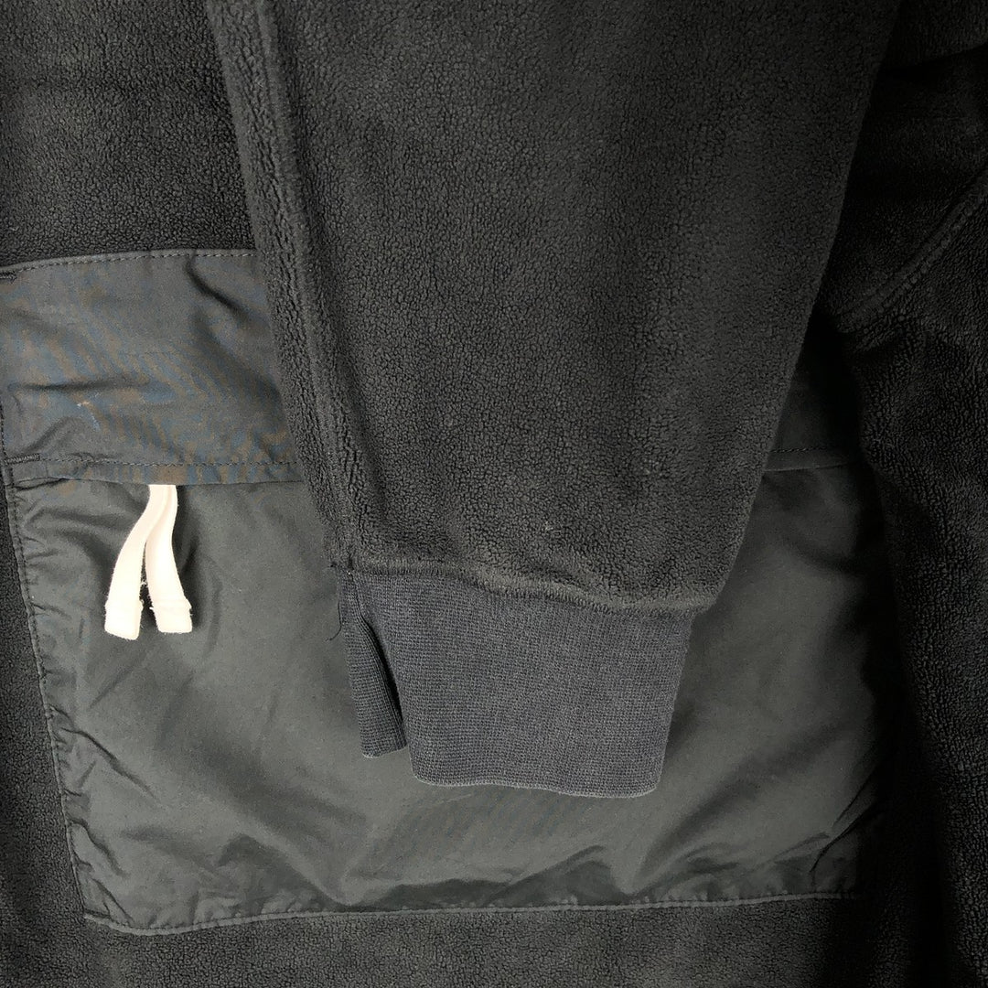 Nike Half-Zip Fleece Pullover, Men's Size L polyester black type Vintage Second Hand