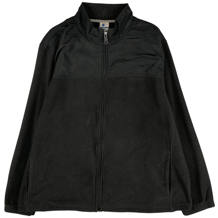 Starter Fleece Jacket, Men's XL polyester black type Vintage Second Hand