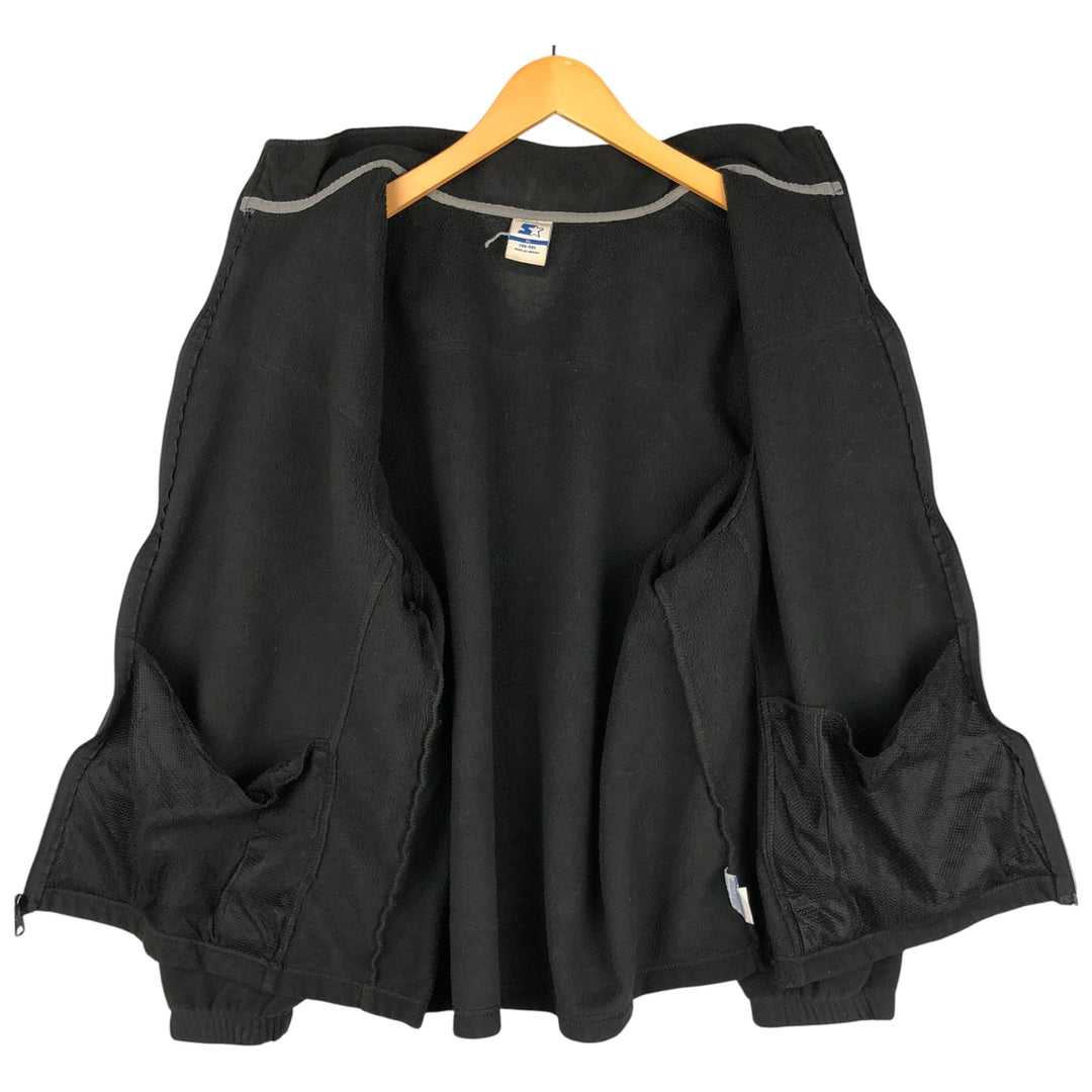 Starter Fleece Jacket, Men's XL polyester black type Vintage Second Hand