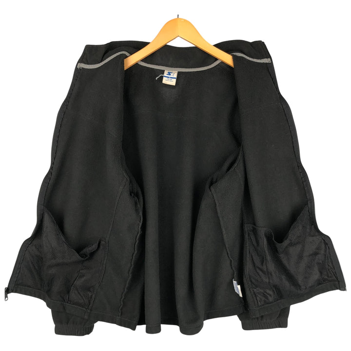 Starter Fleece Jacket, Men's XL polyester black type Vintage Second Hand