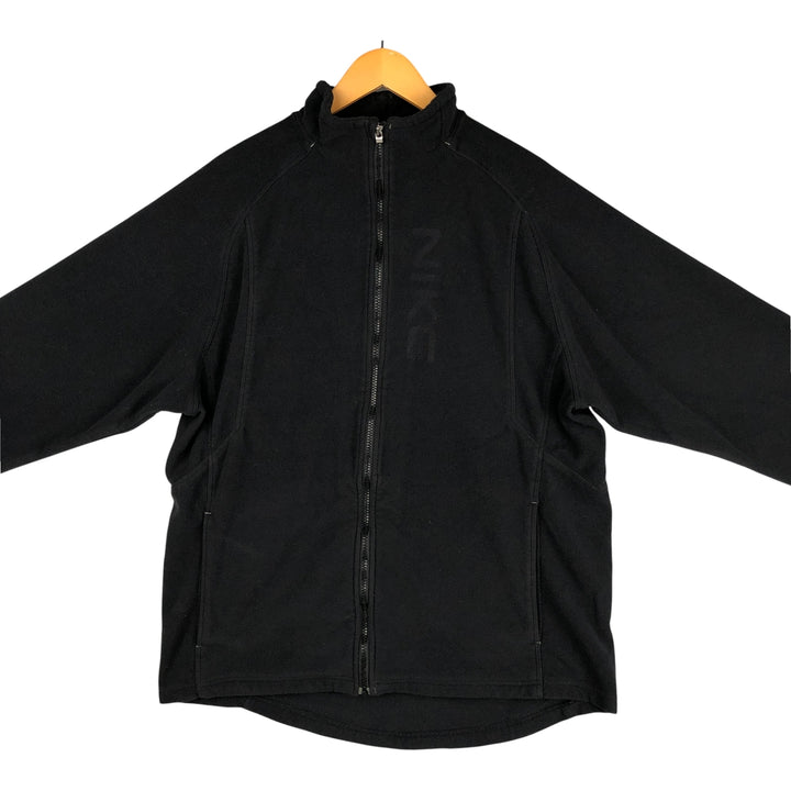 2000'S Nike fleece jacket, men's size L polyester black type Vintage Second Hand