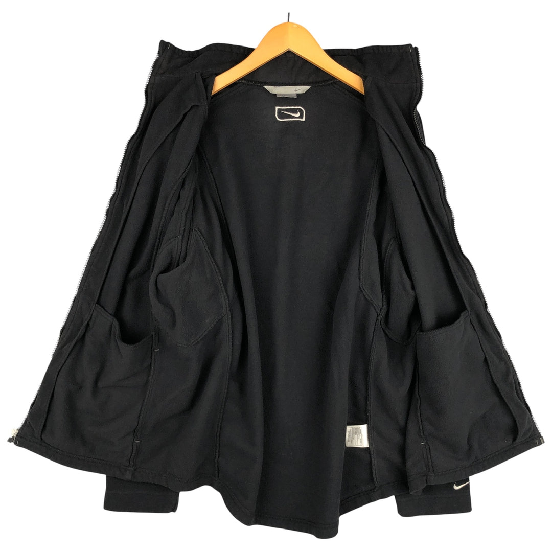 2000'S Nike fleece jacket, men's size L polyester black type Vintage Second Hand