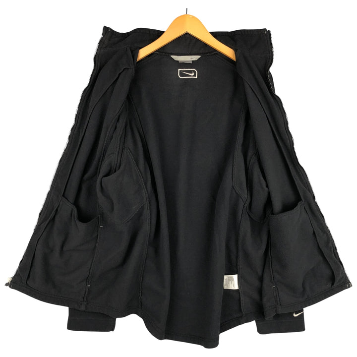 2000'S Nike fleece jacket, men's size L polyester black type Vintage Second Hand