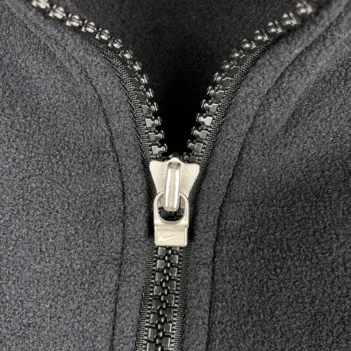 2000'S Nike fleece jacket, men's size L polyester black type Vintage Second Hand