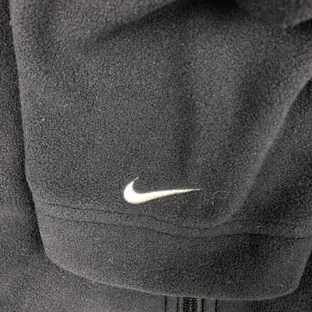 2000'S Nike fleece jacket, men's size L polyester black type Vintage Second Hand
