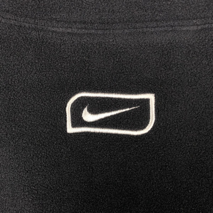 2000'S Nike fleece jacket, men's size L polyester black type Vintage Second Hand