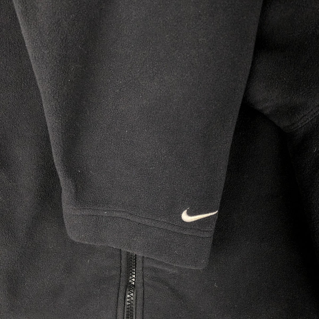 2000'S Nike fleece jacket, men's size L polyester black type Vintage Second Hand