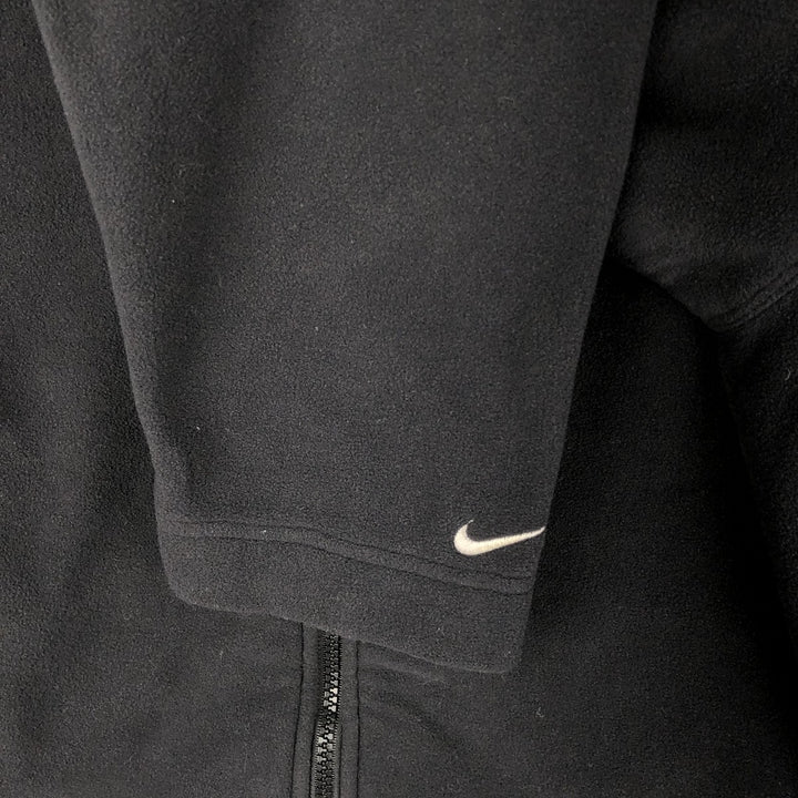 2000'S Nike fleece jacket, men's size L polyester black type Vintage Second Hand