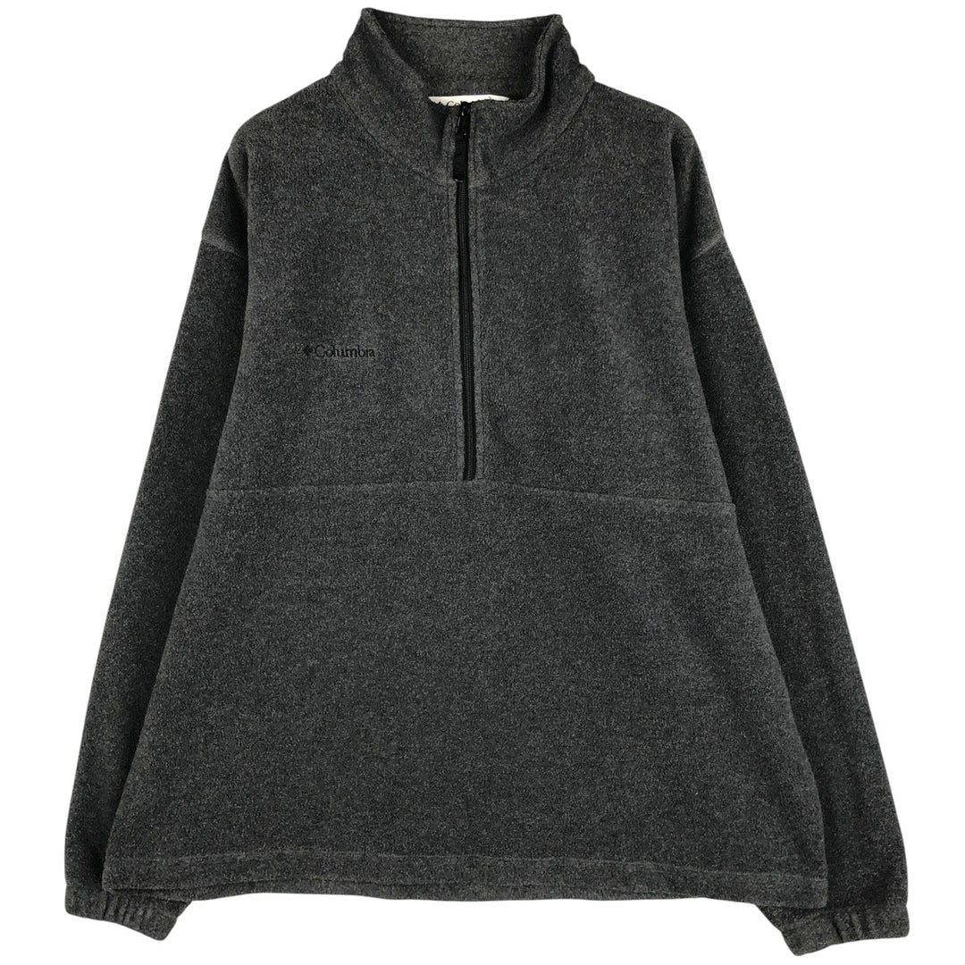 90'S Vintage Columbia Half-Zip Fleece Pullover, Men's XL polyester gray type Vintage Second Hand
