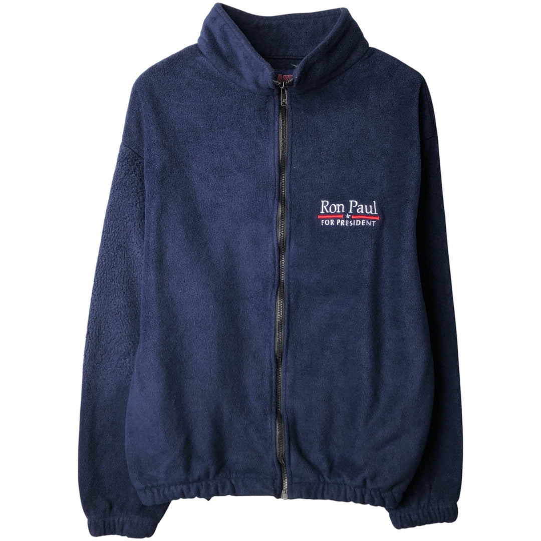 ASW JACKETS Fleece Jacket, Made in USA, Men's Size M polyester navy blue type Vintage Second Hand