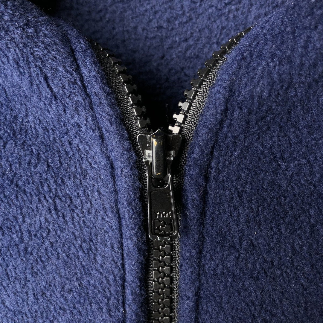 ASW JACKETS Fleece Jacket, Made in USA, Men's Size M polyester navy blue type Vintage Second Hand