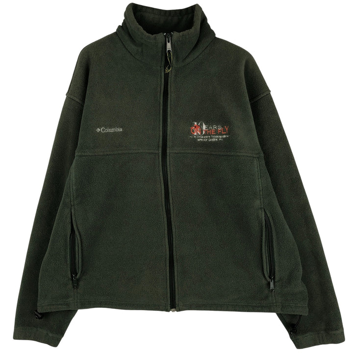 90s-00'S Vintage Columbia Fleece Jacket, Men's XL cotton green type Vintage Second Hand