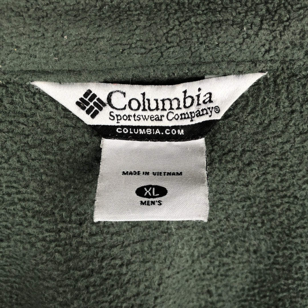 90s-00'S Vintage Columbia Fleece Jacket, Men's XL cotton green type Vintage Second Hand