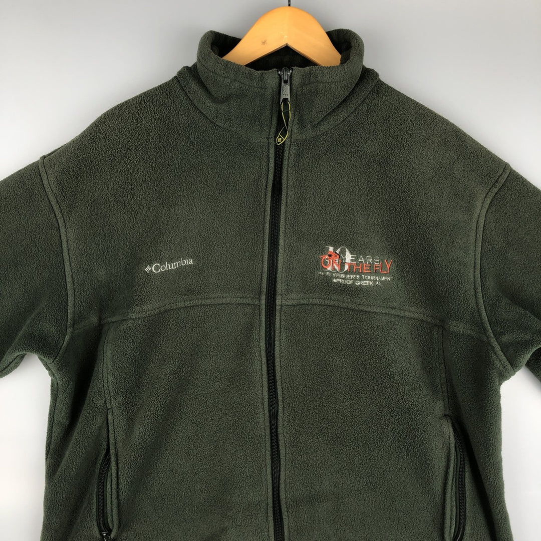 90s-00'S Vintage Columbia Fleece Jacket, Men's XL cotton green type Vintage Second Hand