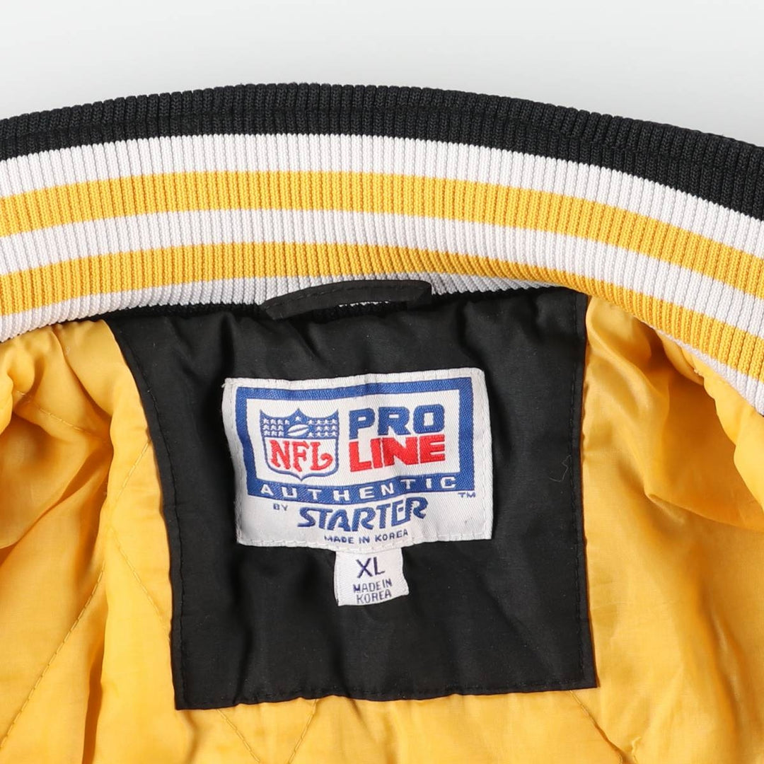Starter NFL Pittsburgh Steelers Padded Jacket Puffer Jacket Men's XL (approx.) Nylon black type Vintage Second Hand