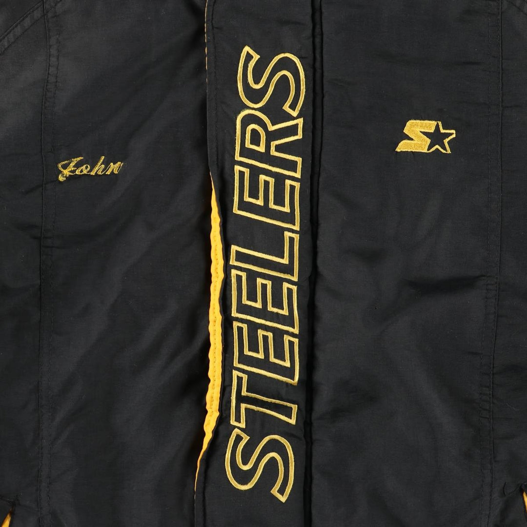 Starter NFL Pittsburgh Steelers Padded Jacket Puffer Jacket Men's XL (approx.) Nylon black type Vintage Second Hand