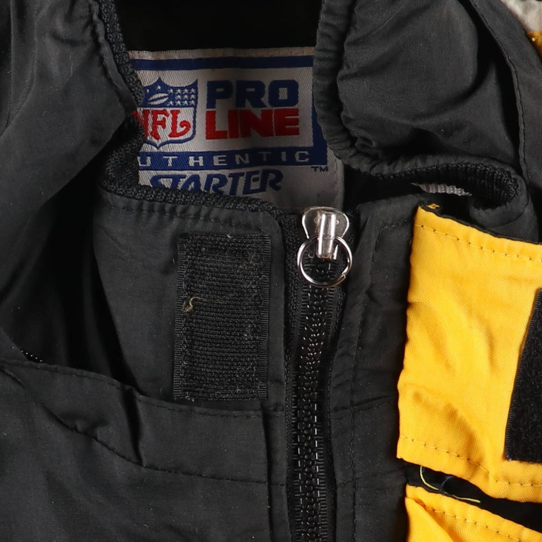 Starter NFL Pittsburgh Steelers Padded Jacket Puffer Jacket Men's XL (approx.) Nylon black type Vintage Second Hand