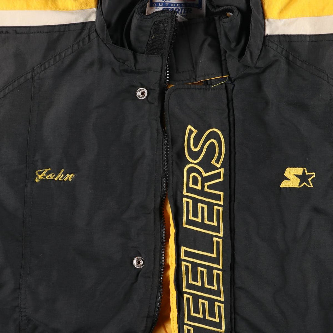 Starter NFL Pittsburgh Steelers Padded Jacket Puffer Jacket Men's XL (approx.) Nylon black type Vintage Second Hand