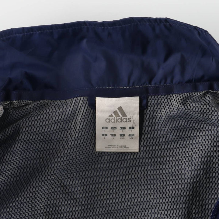 Adidas nylon jacket, men's size L Nylon navy blue type Vintage Second Hand
