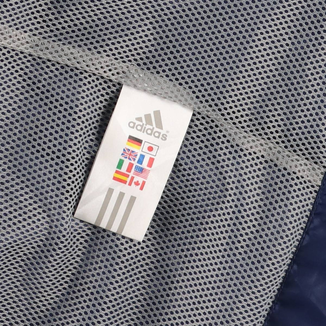 Adidas nylon jacket, men's size L Nylon navy blue type Vintage Second Hand