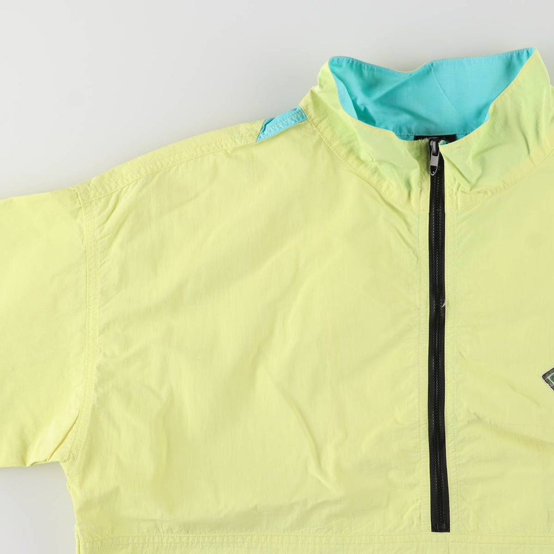 GOTCHA Half-Zip Nylon Pullover, Men's Size Medium Nylon yellow type Vintage Second Hand
