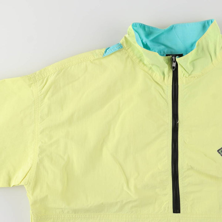 GOTCHA Half-Zip Nylon Pullover, Men's Size Medium Nylon yellow type Vintage Second Hand