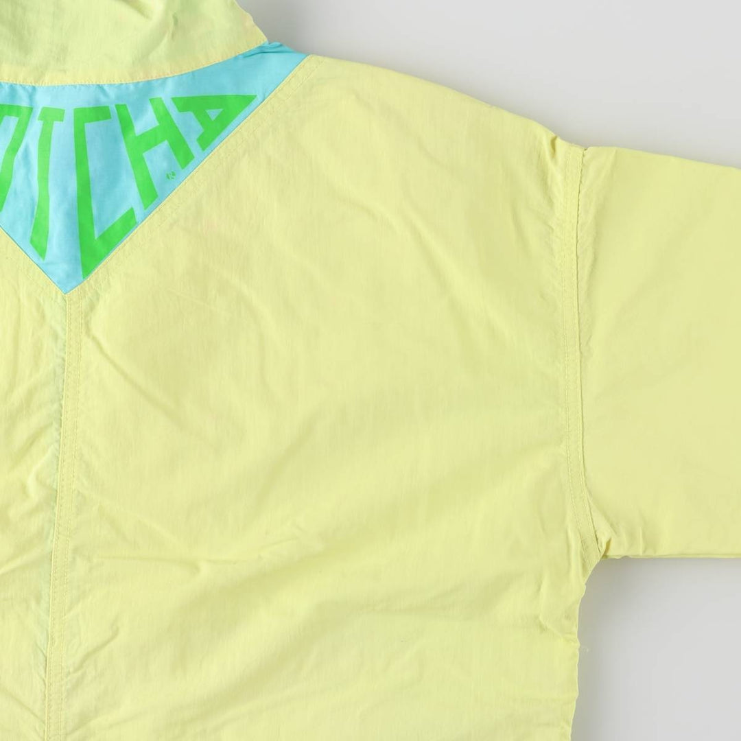 GOTCHA Half-Zip Nylon Pullover, Men's Size Medium Nylon yellow type Vintage Second Hand