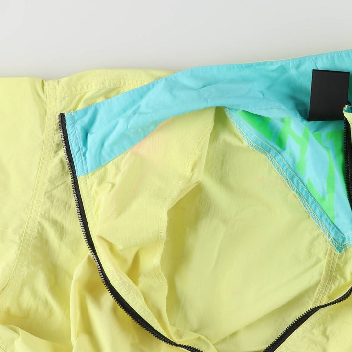 GOTCHA Half-Zip Nylon Pullover, Men's Size Medium Nylon yellow type Vintage Second Hand