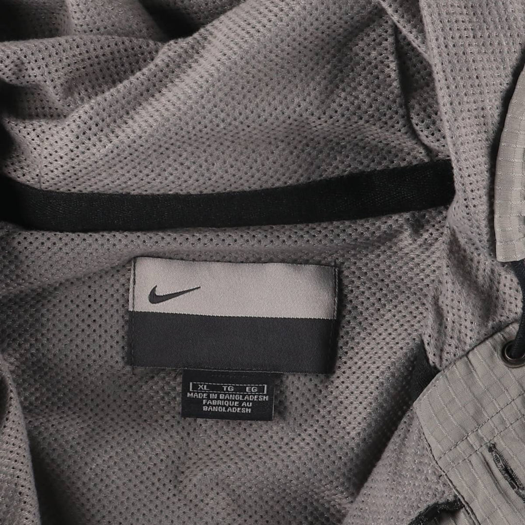 2000'S Nike Ripstop Anorak Parka, Men's XL Nylon black type Vintage Second Hand