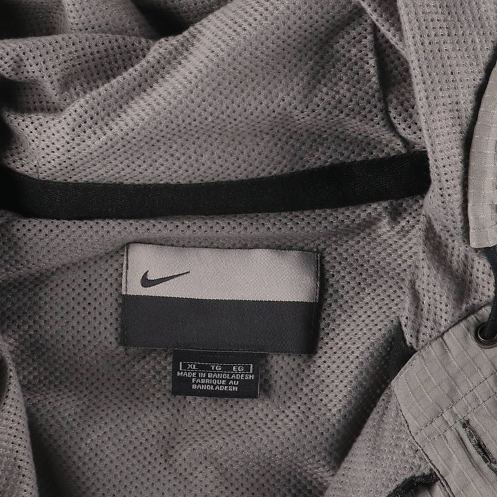 2000'S Nike Ripstop Anorak Parka, Men's XL Nylon black type Vintage Second Hand