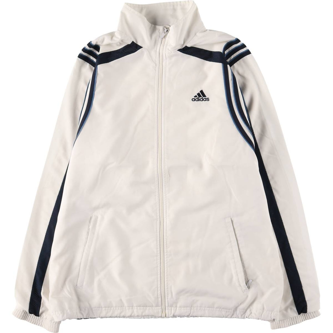 00'S adidas windbreaker, men's size M polyester white type Vintage Second Hand