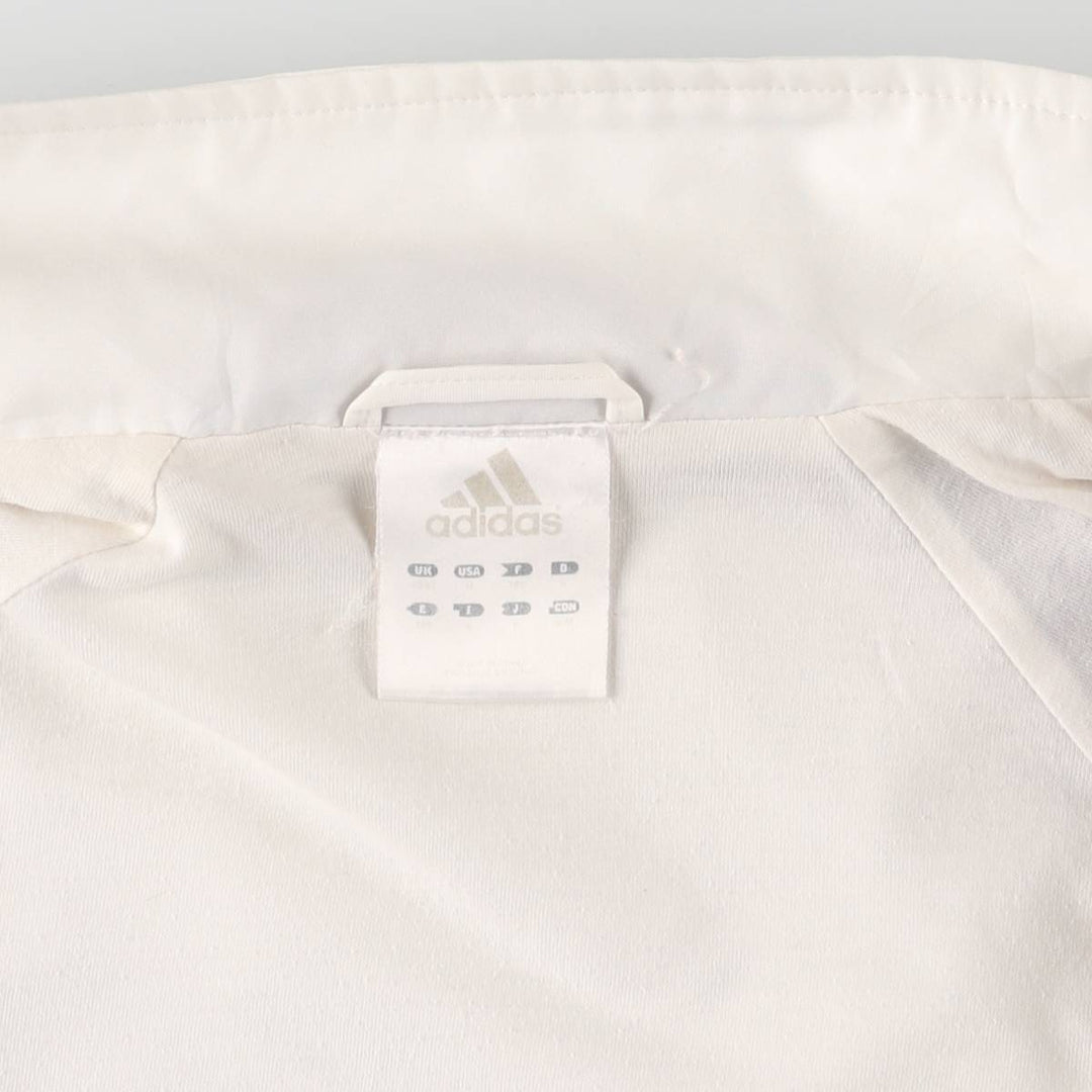 00'S adidas windbreaker, men's size M polyester white type Vintage Second Hand