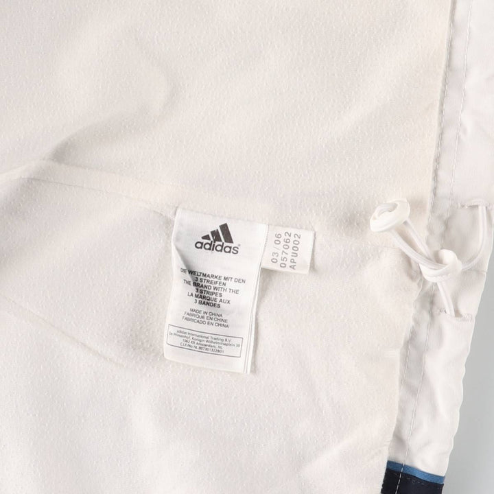 00'S adidas windbreaker, men's size M polyester white type Vintage Second Hand