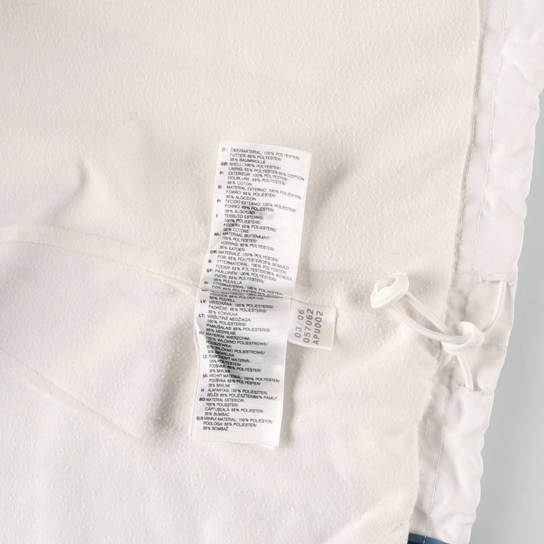 00'S adidas windbreaker, men's size M polyester white type Vintage Second Hand