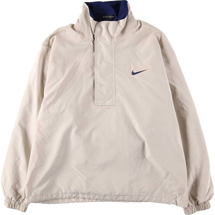 Nike Golf Half Zip Warm-up Pullover, Men's Size L polyester white type Vintage Second Hand